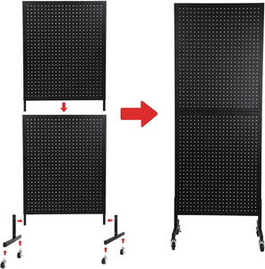 Présentoir perforé mobile avec crochets amovibles: idéal pour les magasins <span class=keywords><strong>de</strong></span> détail et les foires d'artisanat - Product Image 6