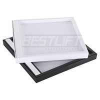 100pcs Pack Cadre d'art mural moderne suspendu et rétractible sans dommage avec plexiglas et panneau de tapis pour l'affichage de la galerie