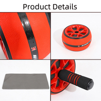 Vente chaude roue abdominale avec tapis rouge Ab Muscle rouleau roues Ab roue Fitness Kit maison multifonctionnel Fitness outil