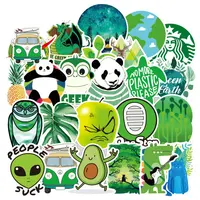 Kawaii Panda Nail Art Stickers - Cute Bamboo Letter Designs For