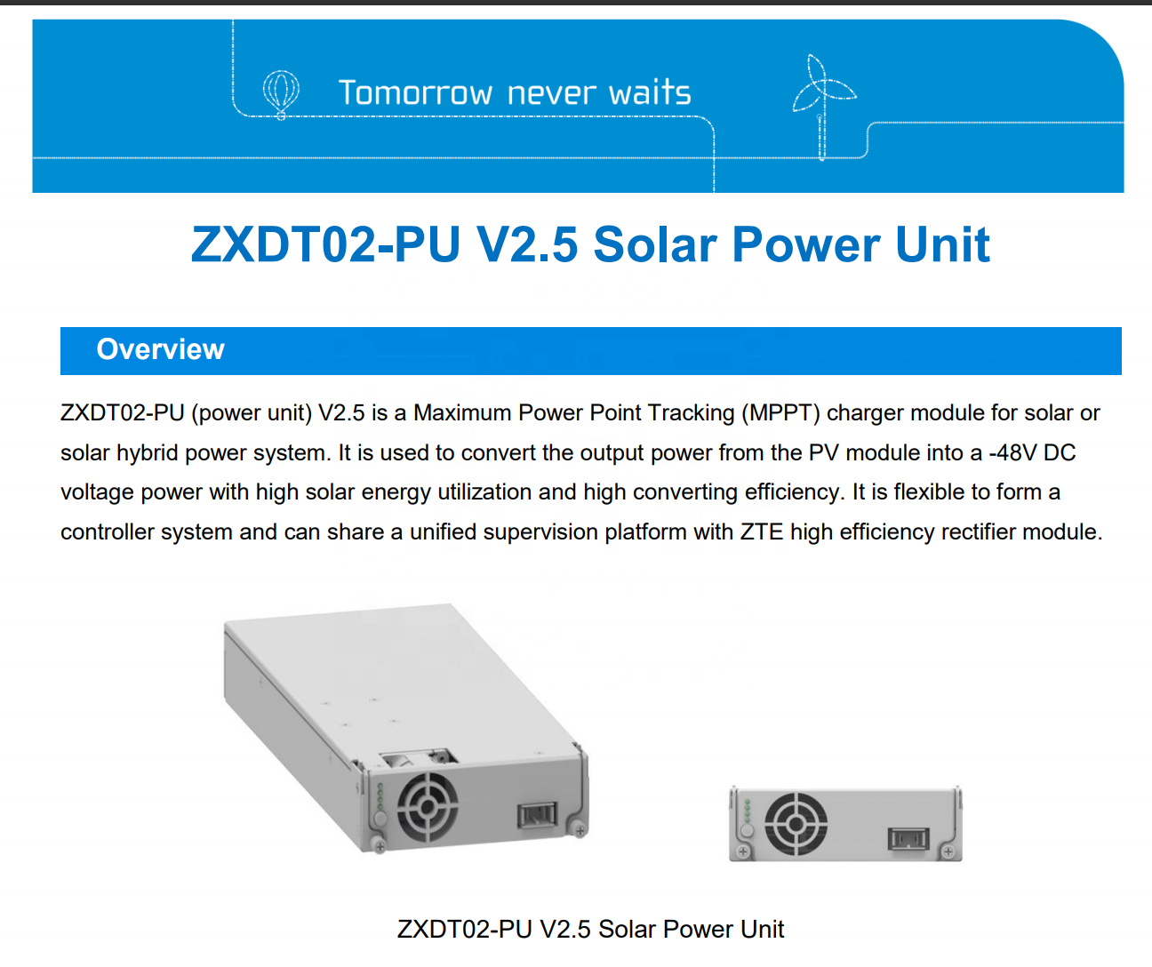ZTE ZXDT02-PU Solar Module - 3000W Power Unit for Telecom