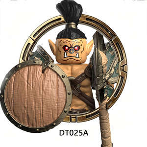 Figurine de guerrier orque médiéval fantastique, blocs de construction, armure, bouclier, arme, jouet en briques pour collection ou cadeau - Product Image 5