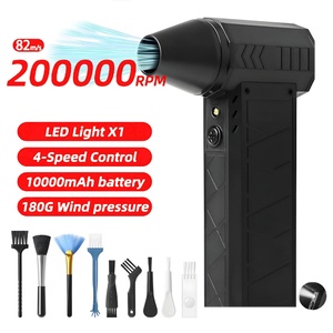 USB Rechargeable Turbo Jet Fan Easy Carrying Adjustable <b>Three</b>-Speed Violent Blower for Outdoor Car Cleaning - Product Image 1