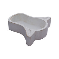 Bougie parfumée artisanale en cire de soja en forme de tête de vache, dans un bol en bois de paulownia, pour la décoration de table et comme cadeau.