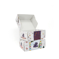 Boîte d'emballage personnalisée avec logo, en carton kraft recyclable, avec couvercle et base, inserts personnalisés, boîte en carton ondulé durable imprimée pour cadeau