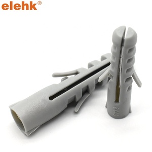 ELEHK 4*20 5*25 6*30 8*40 10*50 12*60 14*75mm Cheville murale en plastique en forme de poisson grise, ancre d'expansion grise, <span class=keywords><strong>goujon</strong></span> d'expansion - Product Image 6