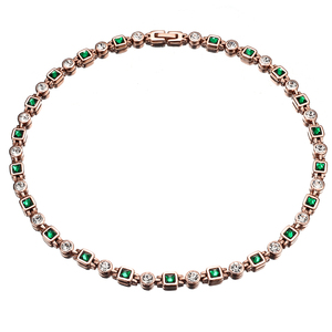 Collana da Donna Trendy con Catena a Maglie in Acciaio Inossidabile, Diamanti Taglio Brillante, Placcatura Artigianale in Oro/Argento/Oro Rosa Certificata - Product Image 1