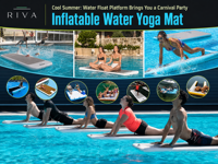 Tapis de yoga gonflable durable pour exercices aquatiques, planche flottante pour yoga, pilates et fitness