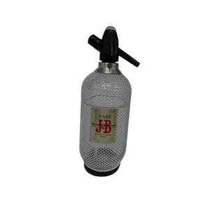 Stainless Steel Soda Siphon With Mesh Cover And Black nozzle - Product Image 6