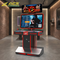 Machine d'arcade de combat ACS, borne verticale à monnayeur, commandes par joystick et boutons, écran LCD