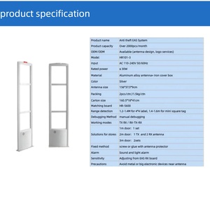 Supermarket Shopping Mall <strong>EAS</strong> <strong>System</strong> 8.2MHz RF Dual Door Antenna Plastic+aluminum Alloy - Product Image 3