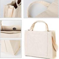 Sac à provisions vierge personnalisé marque privée sac à bandoulière en velours côtelé en tissu épais sac fourre-tout en toile de coton écologique avec logo