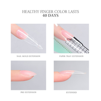 Gel UV sans HEMA Acrylique Poligel Extension d'ongle Vegan Acrygel Vente en gros de marque privée Échantillon gratuit Options de couleur disponibles