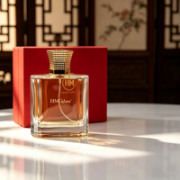 Vente en gros HANMING HH-110 Flacon de parfum en verre givré 100 ml, couvercle en alliage de zinc de haute qualité, impression sérigraphique, cadeau de forme spéciale