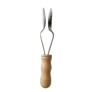 Wooden Handle Musical Spoons Stainless Steel Percussion Instrument Folk <b>Music</b> Toy For Kids Children Musical Education - Product Image 3