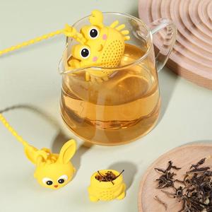 Infusore per Tè in Silicone a Forma di Cartone Animato, Ecologico, Riutilizzabile, Portatile, Utensile per Caffè e Tè per Casa e Ufficio - Product Image 3