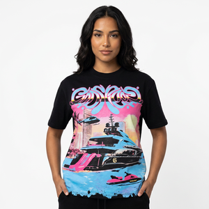 T-shirt en coton 100% de haute qualité, de marque de luxe, pour hommes, mode streetwear, impression graphique personnalisée, surdimensionné, tricoté, 240g - Product Image 3