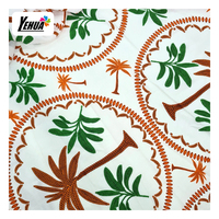 Tissu en rayonne tissé à motif floral coloré, style viscose slub TELAS pour chemises, robes et vêtements de nuit pour filles