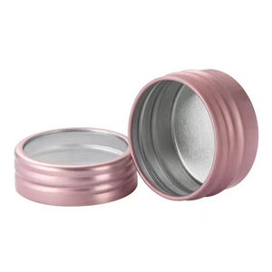 Biểu Tượng Tùy Chỉnh 10Ml Mini Kim Loại Màu Hồng Nhôm Jar <span class=keywords><strong>Tin</strong></span> Có Thể Trường Hợp Hộp Với Cửa Sổ Rõ Ràng Cho Ngọc Trai Nail Điện Long Lanh Cristal - Product Image 3