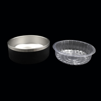 Bol en plastique transparent jetable universel en gros, récipient alimentaire et pour eau, avec plateau intérieur remplaçable