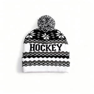 Nhà Sản Xuất Thể Thao Đội Ấm Jacquard Dệt Kim <span class=keywords><strong>Hat</strong></span> Hình Học Thiết Kế Phụ Nữ Người Đàn Ông <span class=keywords><strong>Pom</strong></span> <span class=keywords><strong>Pom</strong></span> Beanies <span class=keywords><strong>Hat</strong></span> - Product Image 5