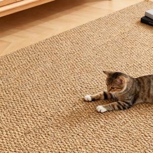 Alfombra de Lujo Moderna y Resistente a Mordeduras para Mascotas, con Material de Imitación de Sisal Duradero para Perros y Gatos, Resistente a Arañazos, para Interiores y Exteriores - Product Image 3