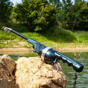 Canne à pêche de poche portable, design télescopique pliable, équipement de pêche ultra-compact pour les voyages/la randonnée/le camping - Product Image 4