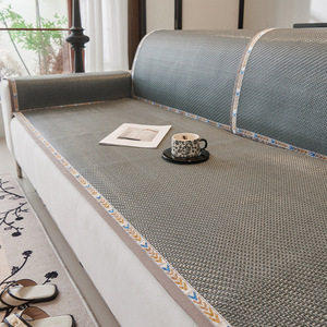 Cojín de <span class=keywords><strong>Sofá</strong></span> de Seda Helada, Cojín de Asiento Antideslizante de Verano, Nuevo Diseño, Respaldo Completo, Estilo Simple y Moderno - Product Image 3