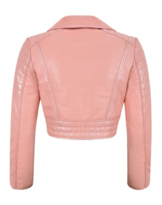 Chaleco de Mujer Acolchado de Cuero Nappa Rosa Bebé 100% Genuino Personalizado, Estilo Acolchado, Marca Personalizada, Etiqueta Privada, OEM, Venta al Por Mayor - Product Image 4