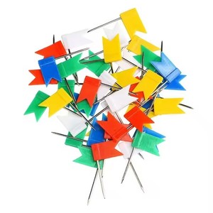 Chinchetas de metal coloridas Uso de oficina Tipo de chincheta para aviso Mapa de tablero de corcho - Product Image 2