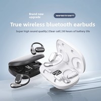 Casque audio OWS circum-auriculaire modèle Twin Couple avec écran numérique HD, longue autonomie et haute qualité sonore, écouteurs ouverts