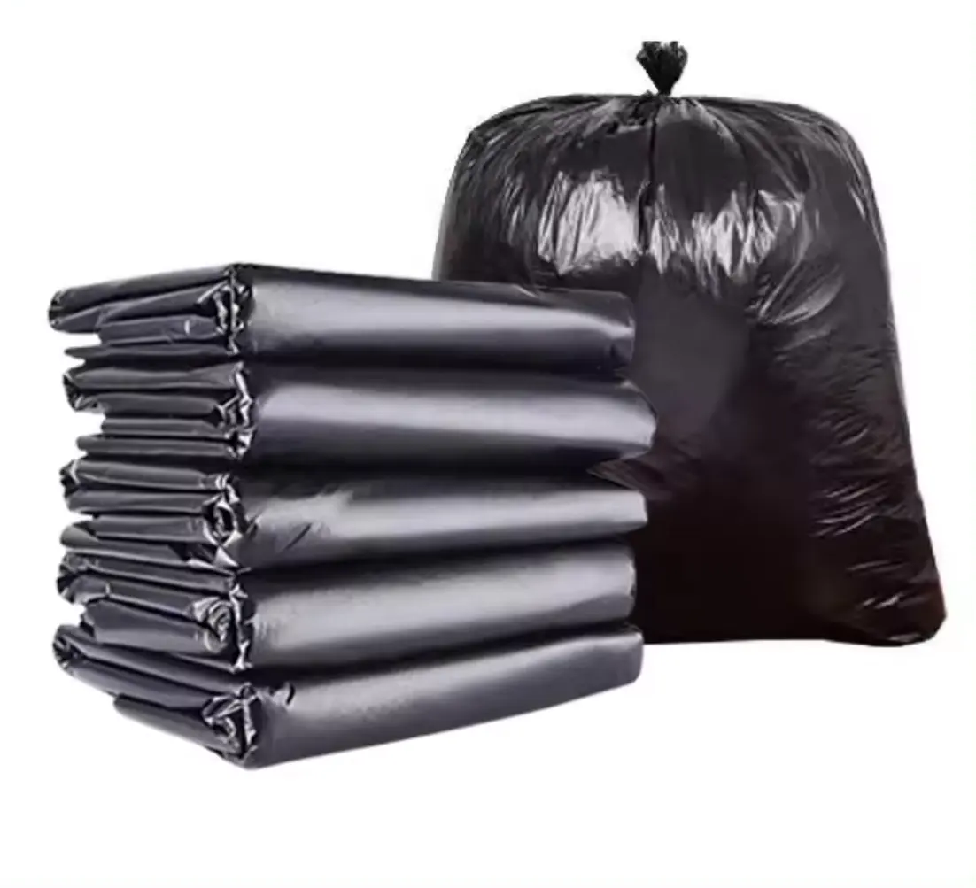 थोक कस्टम बड़े पर्यावरण अनुकूल 55 गैलन औद्योगिक काले कचरा बैग हेवी ड्यूटी कचरा बैग