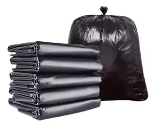 Toptan özel büyük çevre dostu 55 galon endüstriyel siyah çöp torbaları ağır çöp torbaları