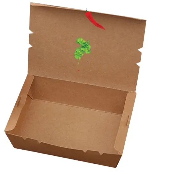 Tek kullanımlık karton tepsiler Bruch otlatma kutusu alüminyum yiyecek kutusu ambalaj