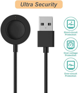 Câble de charge magnétique USB 2.0 noir de 1 m pour montre connectée, tressé, compatible avec <span class=keywords><strong>Fossil</strong></span> <span class=keywords><strong>Gen</strong></span> 4/5/6, Emporio Armani, Skagen Falster 2, Misfit Vapor 2 - Product Image 5