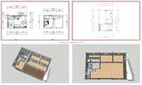 Maisons modulaires préfabriquées détachables de 20 pieds et 40 pieds, appartements mobiles en conteneurs avec design moderne du milieu du siècle, maison en conteneur