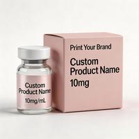 Personnalisez votre design : Plateau pour flacon unique 2ml/3ml/10ml, étiquettes et boîtes imprimées, emballage holographique pour produits peptidiques