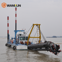 Drague aspirante diesel Wanrun pour le dragage de sable en haute mer, capacité 7000 m³/h et 500 m³/h, profondeur de dragage 15 m, tirage 0,6 m