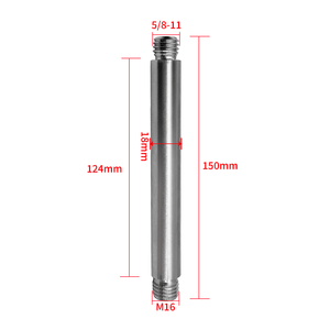 M16 5/8 Rosca GPS RTK GNSS Extender Prism Rod 124mm Poste de extensión de acero inoxidable - Product Image 2
