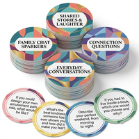 Juego de Cartas de Conversación de Doble Cara con Impresión Personalizada, 365 Días, para Regalos Familiares, Juego de Rompecabezas para Grupos