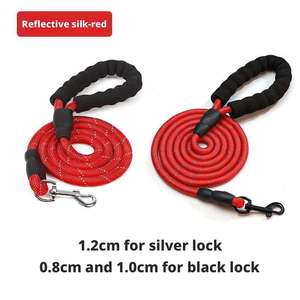 Correa de Perro Ajustable de Plástico y Nailon, de Lujo, Simple, Suave, Multitamaño, Reflectante, Duradera, Antiahogo, para Uso <span class=keywords><strong>Nocturno</strong></span> al Aire Libre - Product Image 4