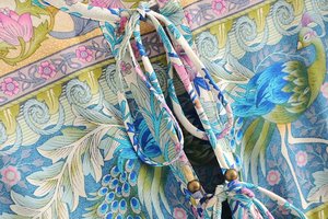 Robe élastique à manches longues, tenue de style bohème à motif floral, bati décharge, vêtement doux, élastique au niveau de la poitrine, nouvelle collection 2020 - Product Image 4