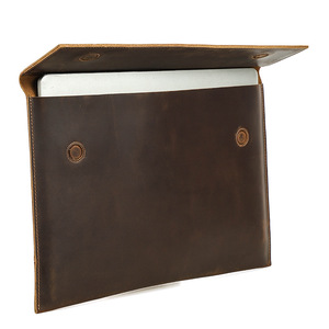 Genuine Leather 15'' Laptop <b>Tablet</b> Case with Magnetic Closure Waterproof Lightweight & Durable Travel Carry <b>Bag</b> - Product Image 2