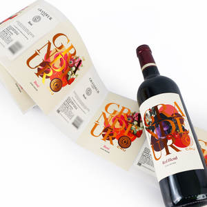 Etiqueta de Vino Personalizada, Papel Texturizado, Dorado Metálico/Rosa, Adhesivo Delantero y Trasero, Impresión de Etiquetas para Botellas de Vino y Champán - Product Image 4