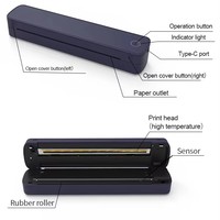 Impresora de Papel A4 sin Tinta A403, Mini Impresora Térmica Portátil para Tatuajes, Máquina de Impresión de Fotos Inalámbrica para Usuarios de Android e IOS