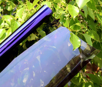 Film de protection auto-cicatrisant pour vitres de voiture en PET, bleu caméléon, anti-rayures, isolation thermique IR90%, rouleau de film teinté pour vitres automobiles, protection solaire