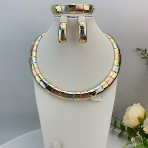 Conjuntos de Joyería Yuminglai Dubai, Joyería de Alta Calidad, Joyería Elegante y Exclusiva para Mujer, para Fiestas FHK23178 - Product Image 3