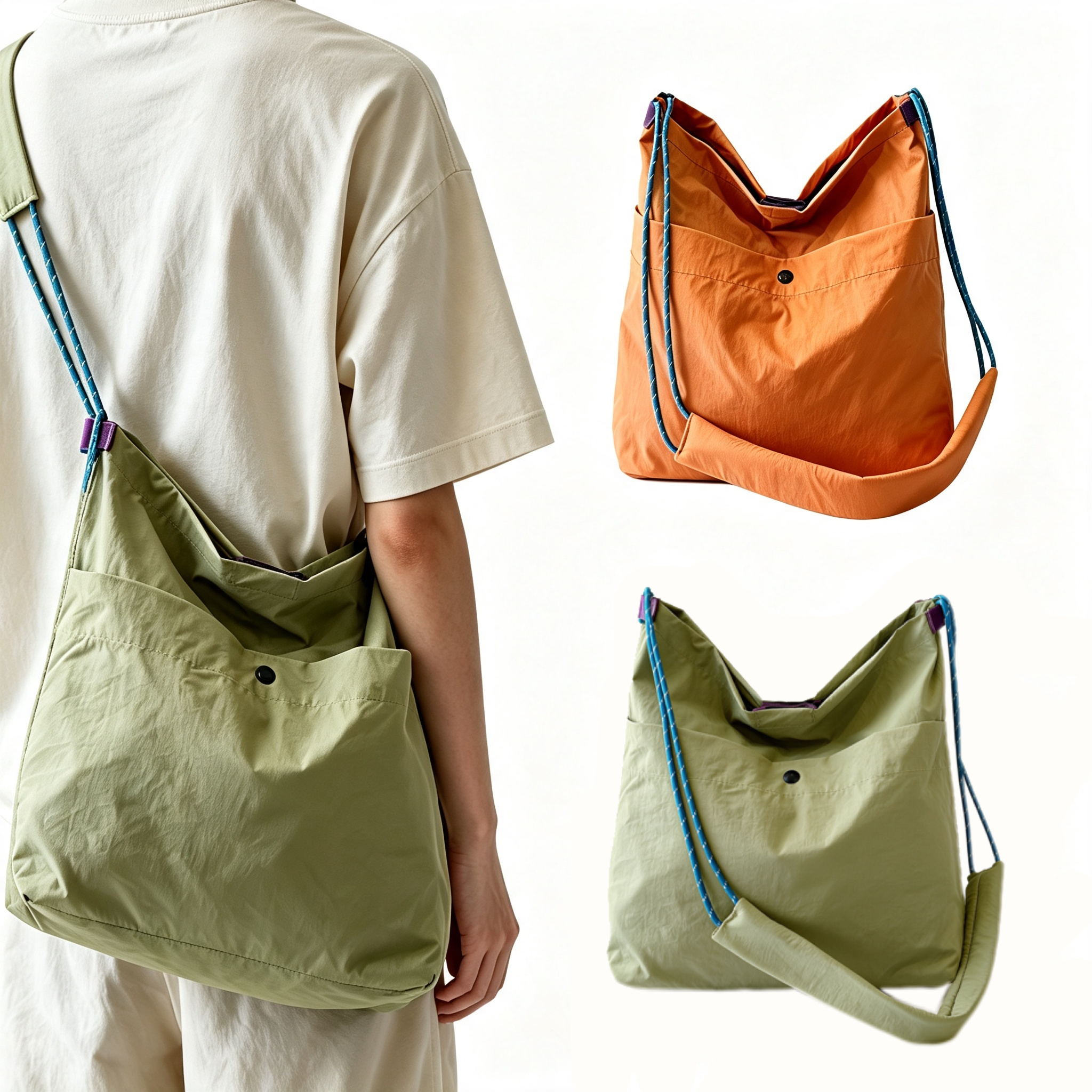 Solid Color Women Bag Large Capacity Daily