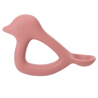Cuillère d'apprentissage en silicone en forme d'oiseau pour bébé, ustensile d'alimentation facile à saisir pour tout-petits, couverts d'apprentissage pour la maison