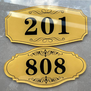 PRO Modern personalized laser-cut acrylic doorplate, office <b>door</b> number, and floor number <b>plate</b> - Product Image 2